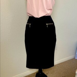 Elegant Black Skirt with Silver Accents